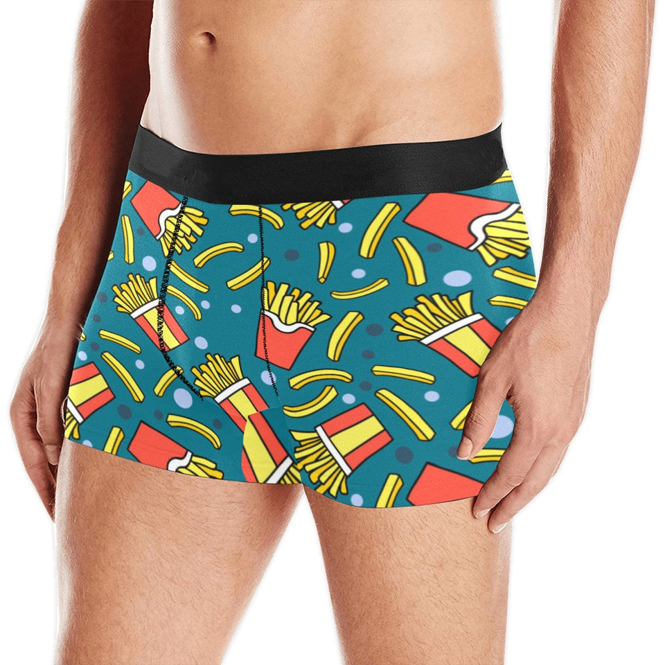 French fries red paper box pattern Men's All Over Print Boxer Briefs Men's Underwear