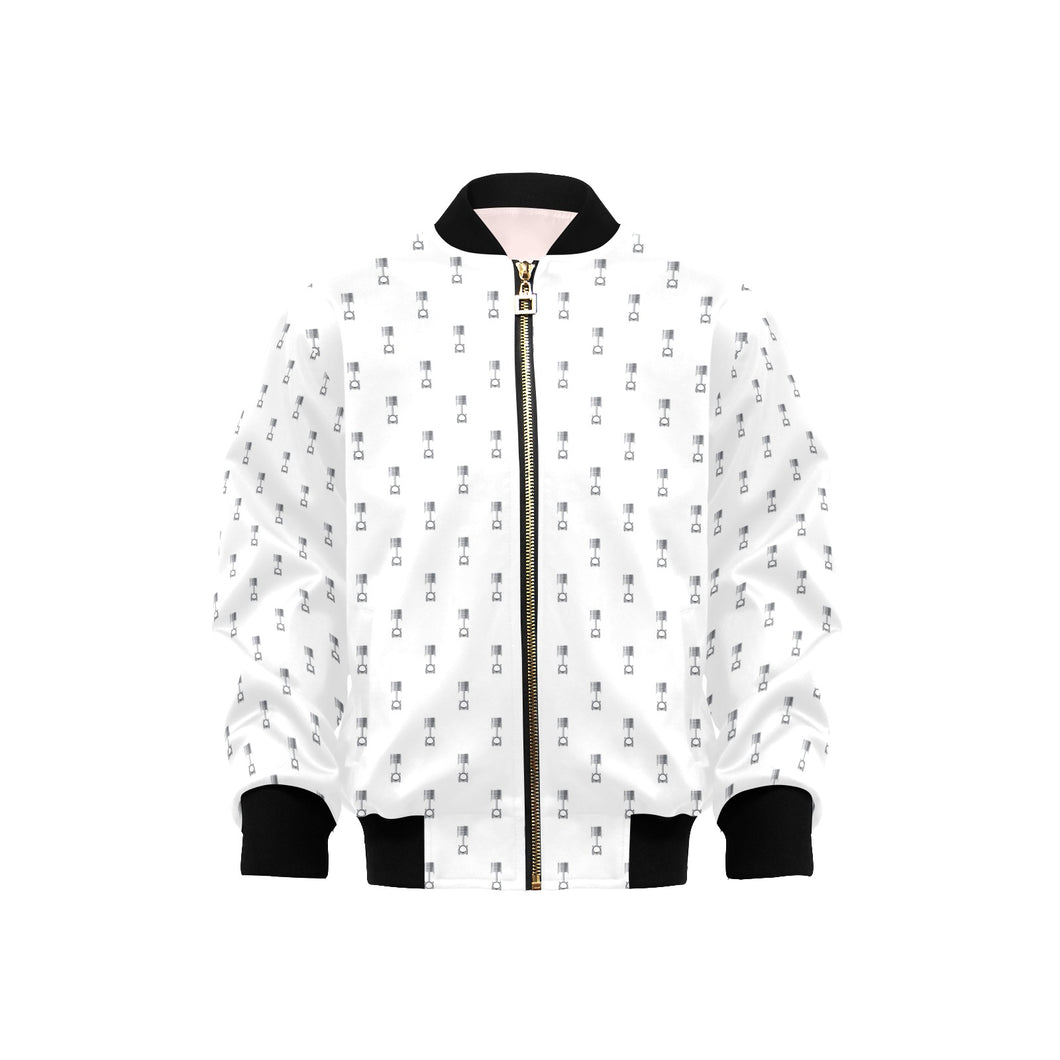 Engine Piston Background Pattern Print Design 01 Kids' Boys' Girls' Bomber Jacket
