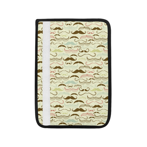 Mustache Beard Pattern Print Design 01 Car Seat Belt Cover