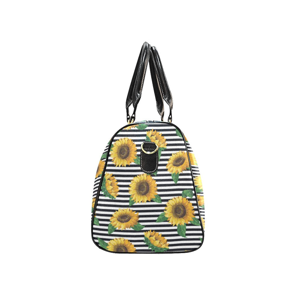 sunflowers ribbon background Travel Bag