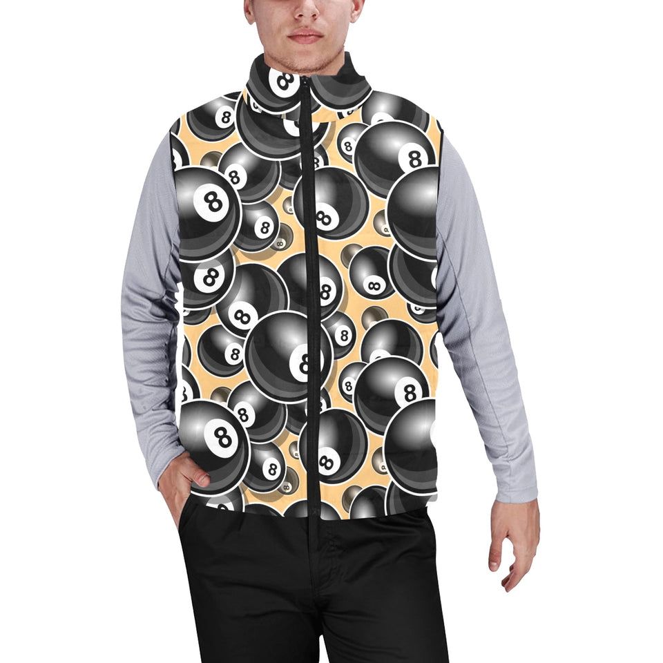 Billiard Ball Pattern Print Design 04 Men's Padded Vest