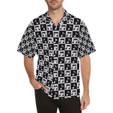 Music Notes Pattern Print Design 01 Men's All Over Print Hawaiian Shirt (Model T58)