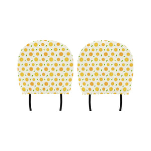 oranges leaves pattern Car Headrest Cover