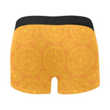 Orange traditional indian element pattern Men's All Over Print Boxer Briefs Men's Underwear