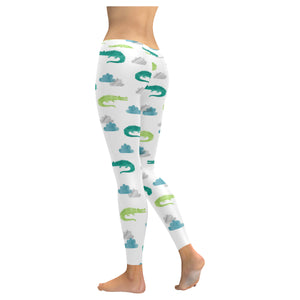 watercolor crocodile pattern Women's Legging Fulfilled In US