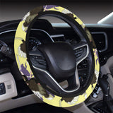 Ostrich Pattern Print Design 04 Car Steering Wheel Cover