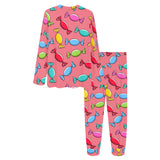 Colorful wrapped candy pattern Women's All Over Print Pajama Set