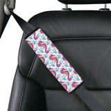 Purple seahorse blue coral pattern Car Seat Belt Cover