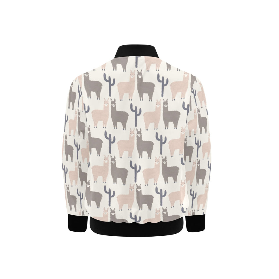 Llama Alpaca pattern Kids' Boys' Girls' Bomber Jacket