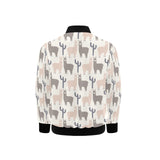 Llama Alpaca pattern Kids' Boys' Girls' Bomber Jacket