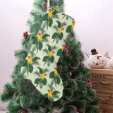 Beautiful parrot palm leaves pattern Christmas Stocking