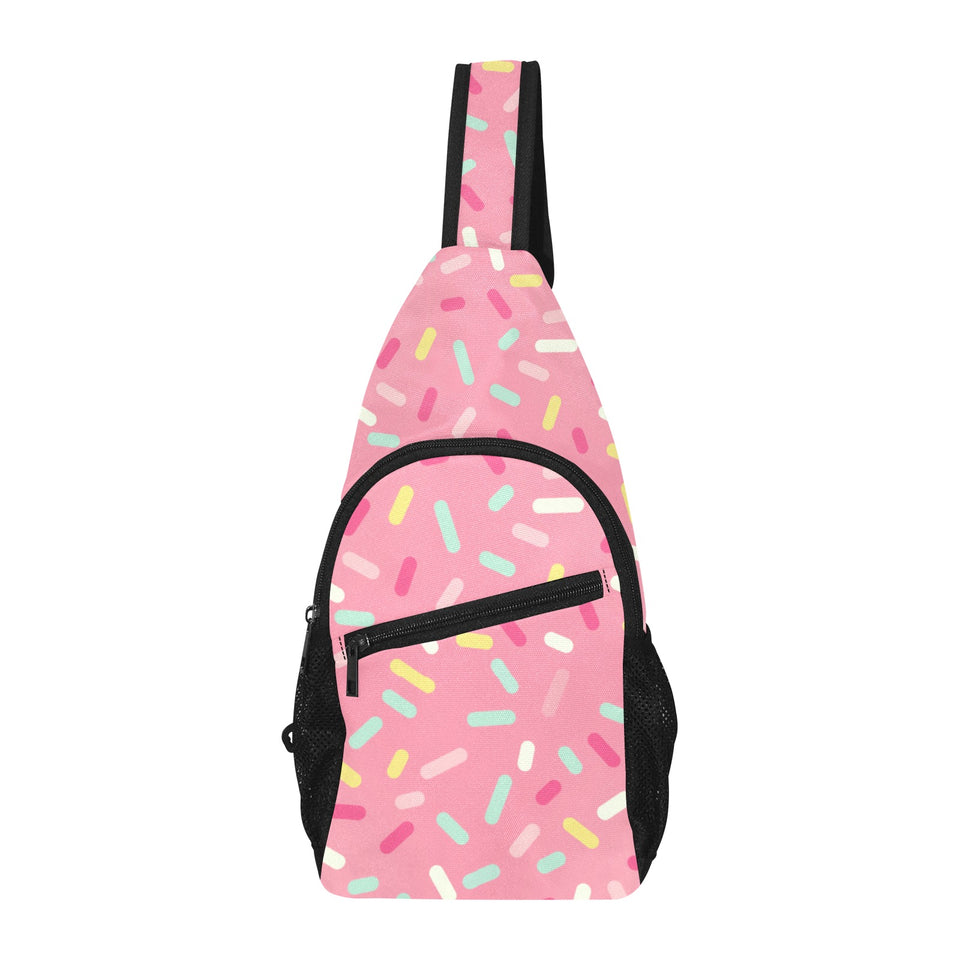 Pink donut glaze candy pattern All Over Print Chest Bag
