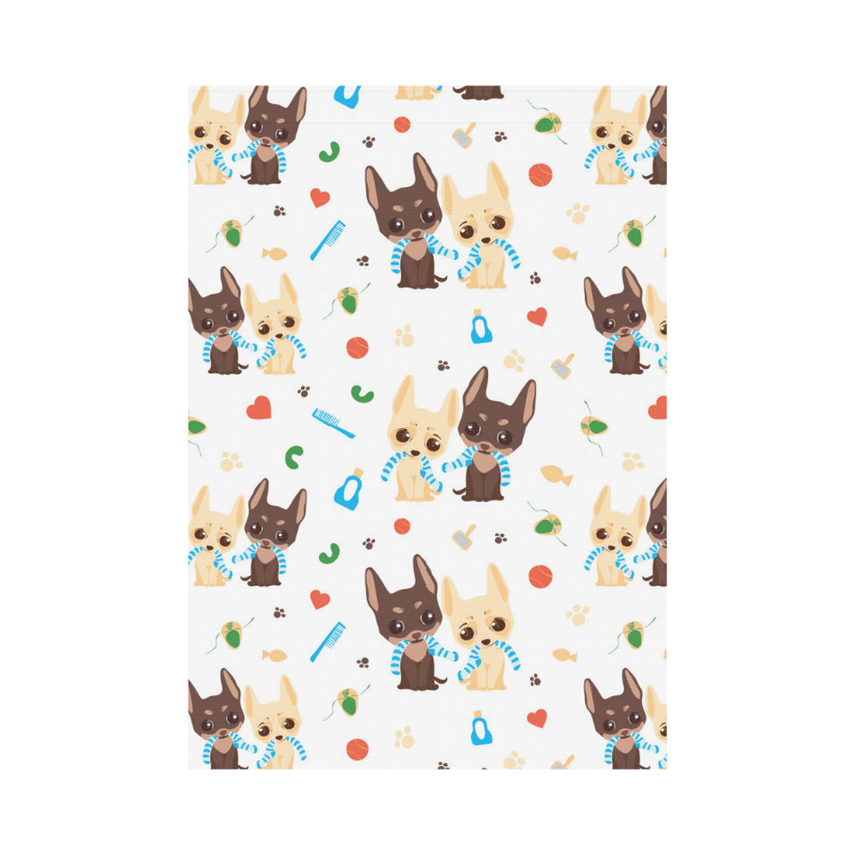 Cute Chihuahua dog pattern House Flag Garden Flag