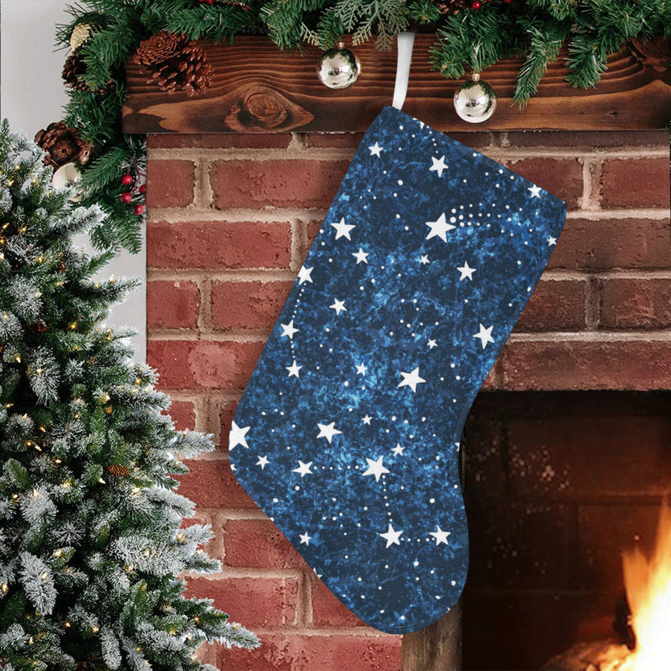 Night sky star pattern Christmas Stocking