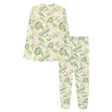 Hand drawn sea turtle fish pattern Women's All Over Print Pajama Set
