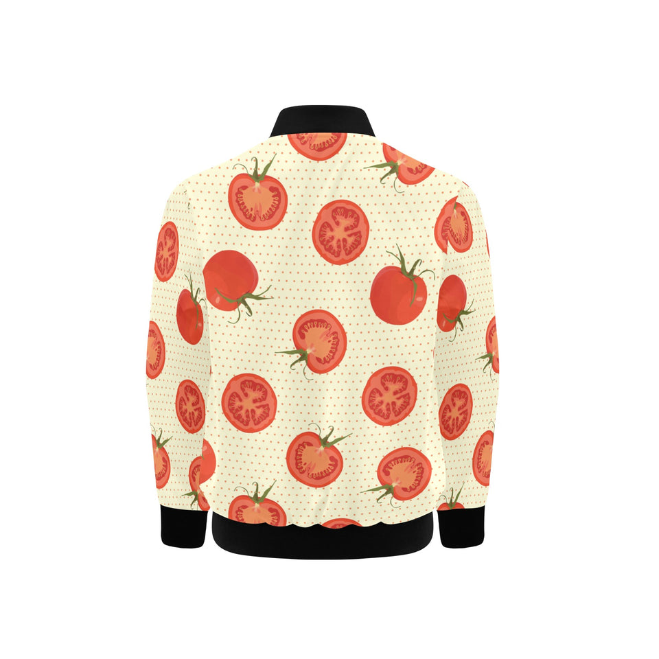 Tomato dot background Kids' Boys' Girls' Bomber Jacket