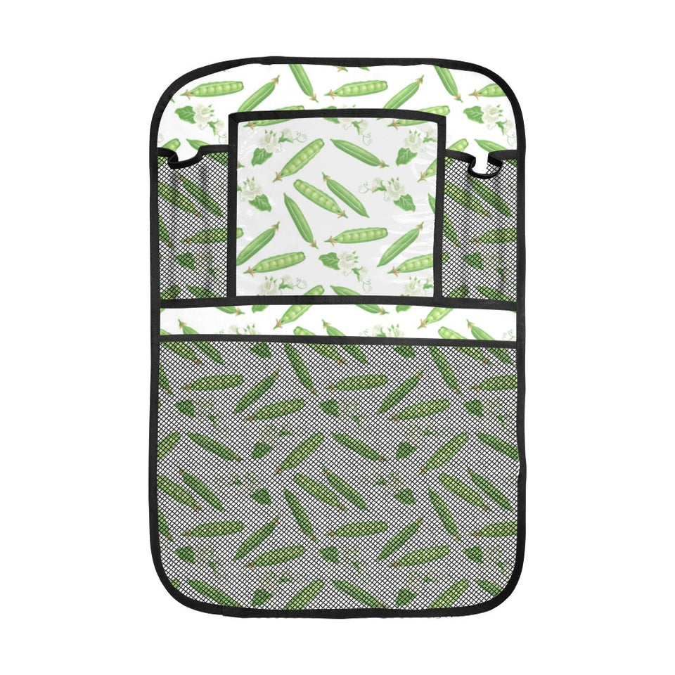 Green Peas Pattern Print Design 04 Car Seat Back Organizer