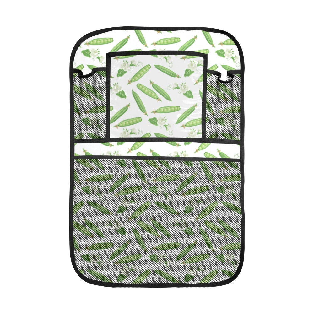 Green Peas Pattern Print Design 04 Car Seat Back Organizer