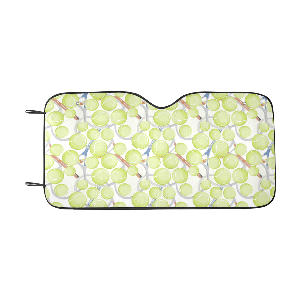 Tennis Pattern Print Design 01 Car Sun Shade