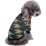 Bowling balls flame pattern All Over Print Pet Dog Round Neck Fuzzy Shirt