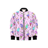 Cute ice cream cone animal pattern Kids' Boys' Girls' Bomber Jacket