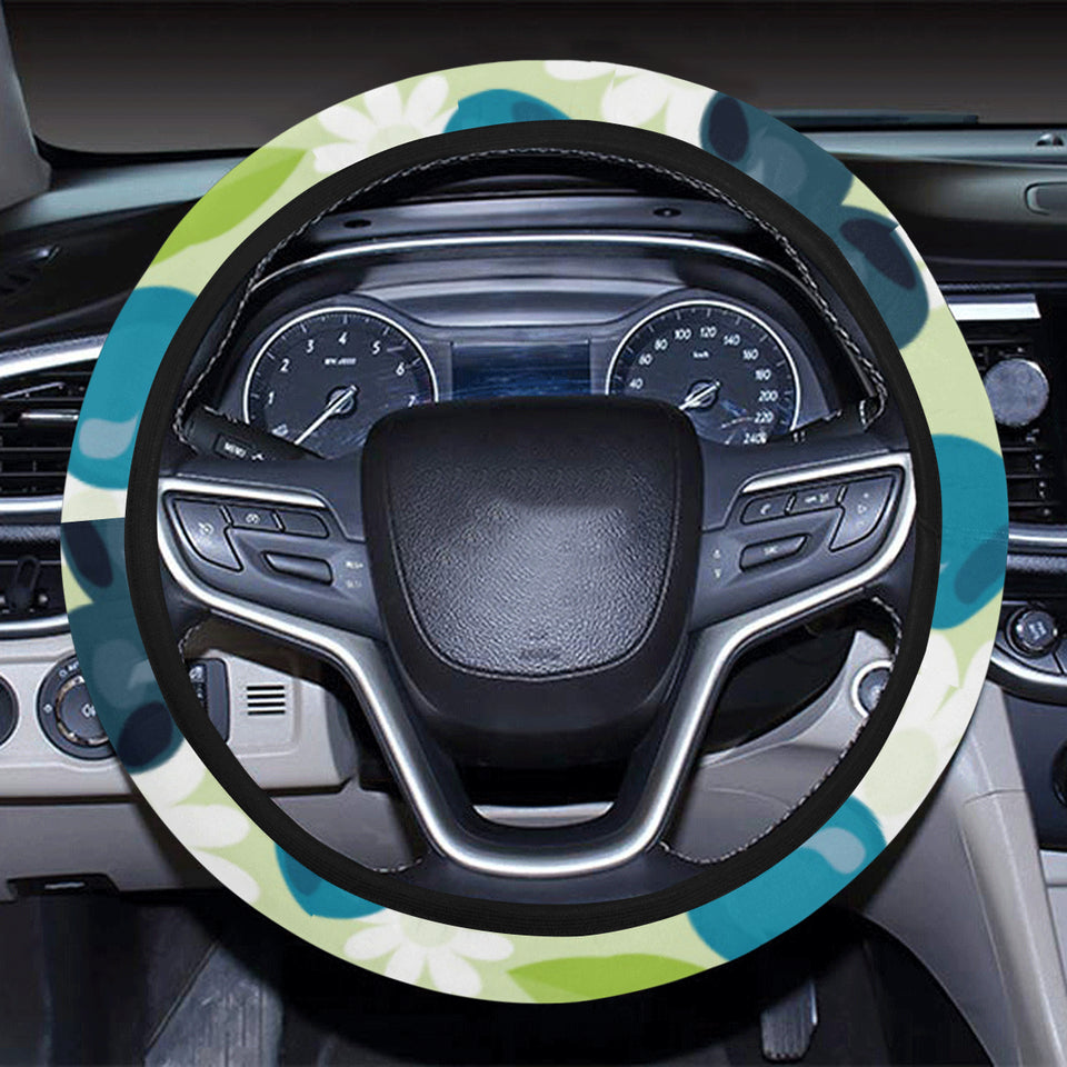 blueberry flower pattern Car Steering Wheel Cover