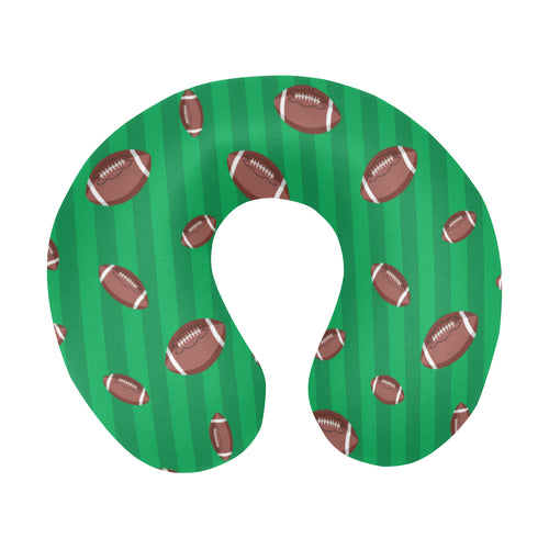American football ball field background U-Shaped Travel Neck Pillow