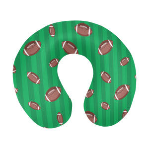 American football ball field background U-Shaped Travel Neck Pillow
