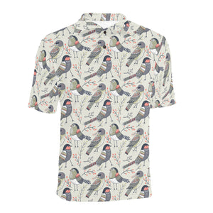 Pigeon Pattern Print Design 04 Men's All Over Print Polo Shirt