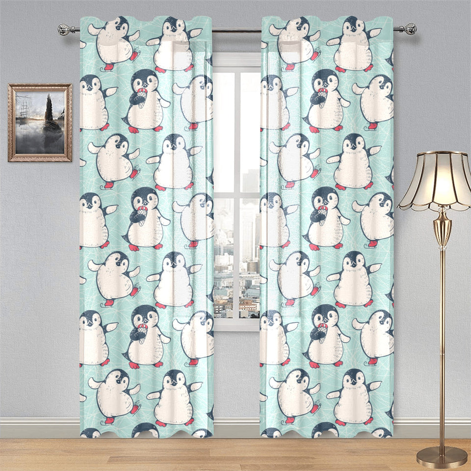 Cute Penguin pattern Gauze Curtain