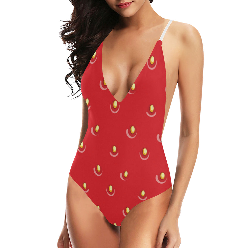 strawberry texture skin pattern Women's One-Piece Swimsuit