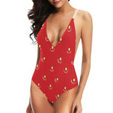 strawberry texture skin pattern Women's One-Piece Swimsuit