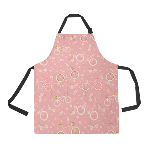 Bicycle Pattern Print Design 02 All Over Print Adjustable Apron