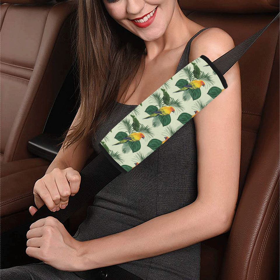 Beautiful parrot palm leaves pattern Car Seat Belt Cover