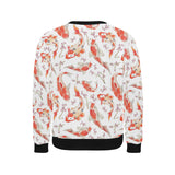 Watercolor Koi Fish Carp Fish pattern Men's Crew Neck Sweatshirt