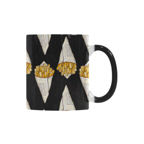 French fries dark background Morphing Mug Heat Changing Mug