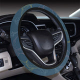 Swordfish Pattern Print Design 02 Car Steering Wheel Cover