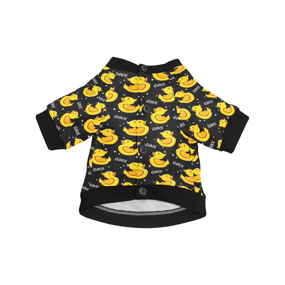 Duck Pattern Print Design 05 All Over Print Pet Dog Round Neck Fuzzy Shirt