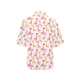 Giraffe Pattern Print Design 03 Women's All Over Print Hawaiian Shirt