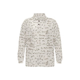 Chemistry Periodic Table Pattern Print Design 04 Men's Long Sleeve Polo Shirt