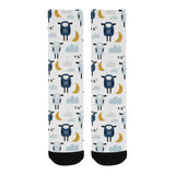 Cute sleeping sheep moon cloud pattern Crew Socks