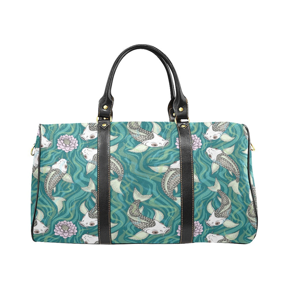 Koi Fish Carp Fish lotus pattern Travel Bag