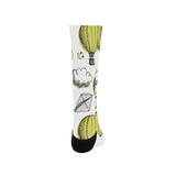 Hot Air Balloon Bird Cloud Pattern Crew Socks