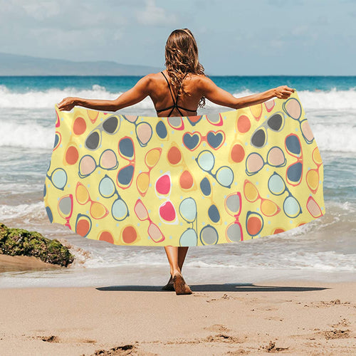 Sun Glasses Pattern Print Design 05 Beach Towel
