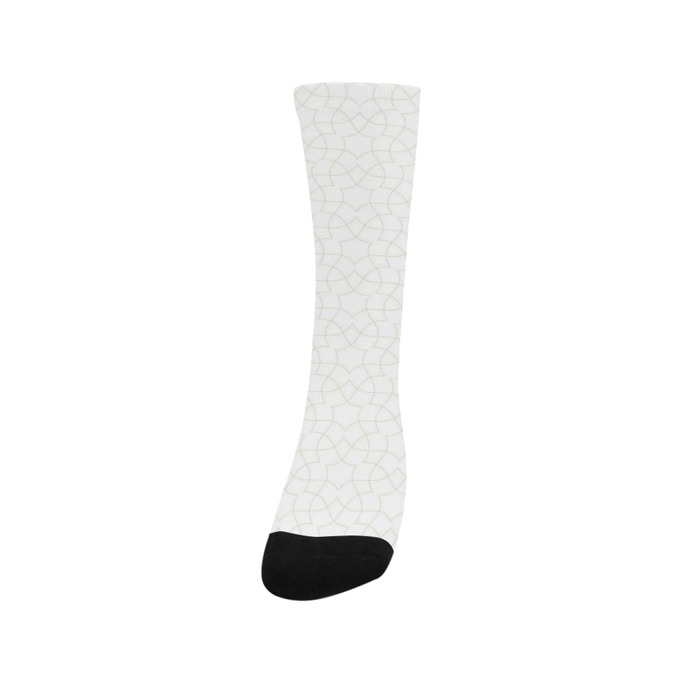 arabic white pattern Crew Socks