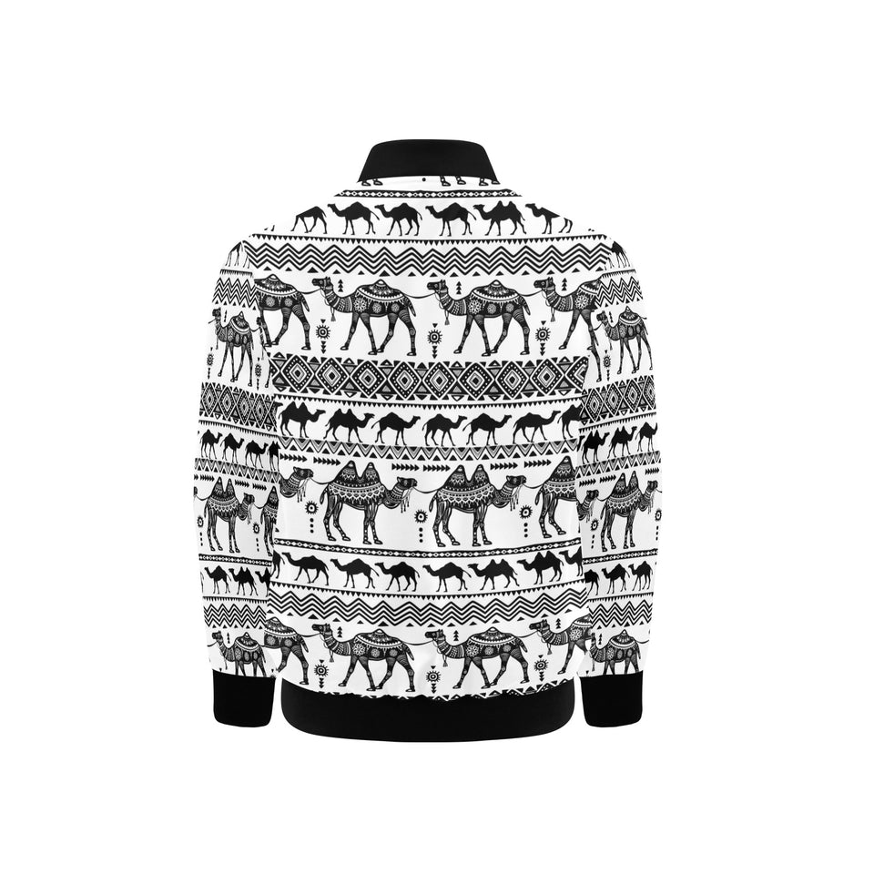 Camel polynesian tribal pattern Kids' Boys' Girls' Bomber Jacket