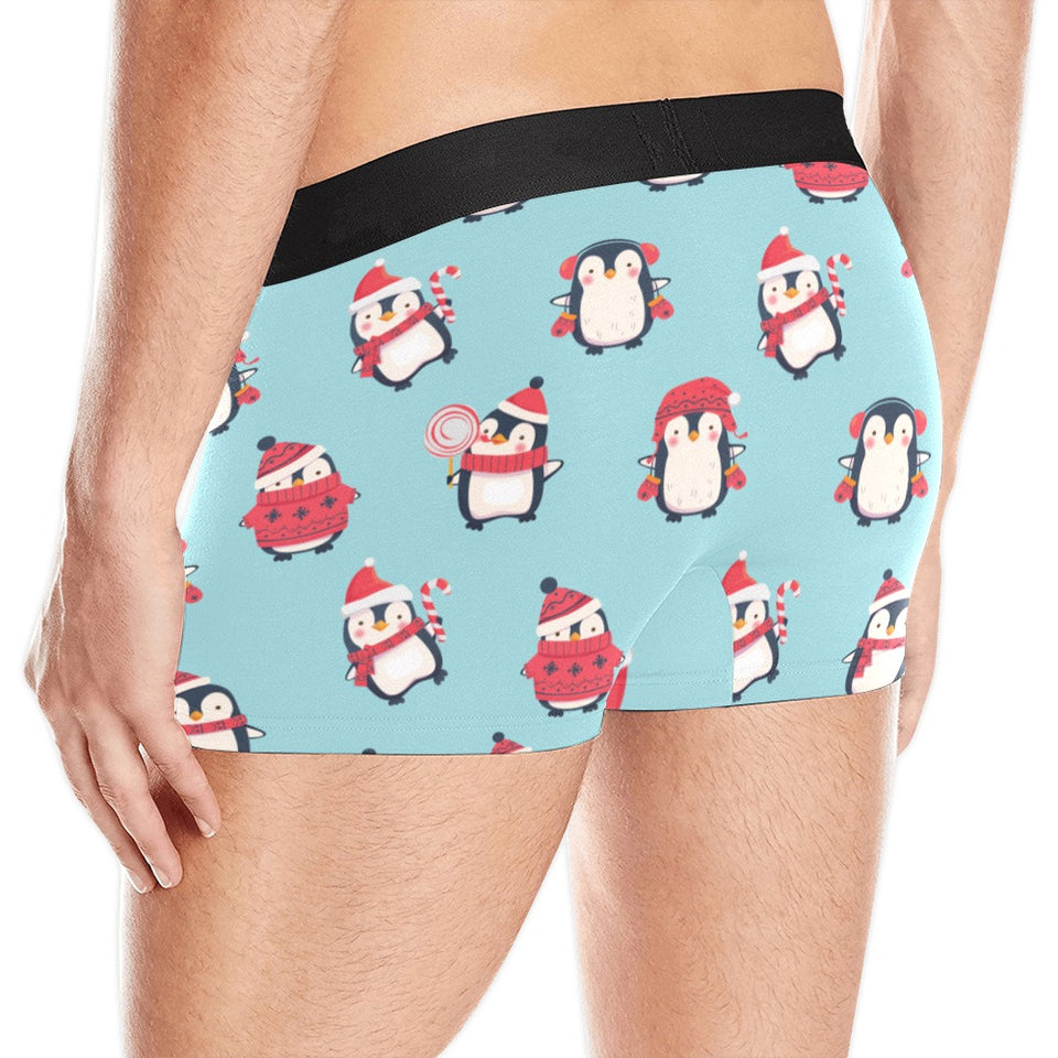 Cute penguin christmas  design pattern Men's All Over Print Boxer Briefs Men's Underwear