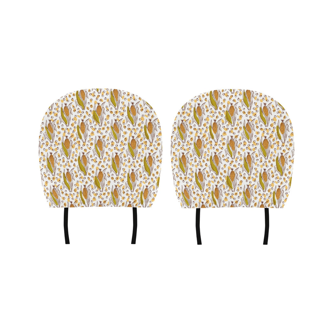 Corn Pattern Print Design 02 Car Headrest Cover