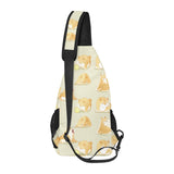 Cute fat shiba inu dog pattern All Over Print Chest Bag