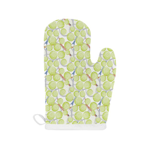 Tennis Pattern Print Design 01 Heat Resistant Oven Mitts